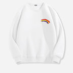 Rainbow Print Crewneck Sweater