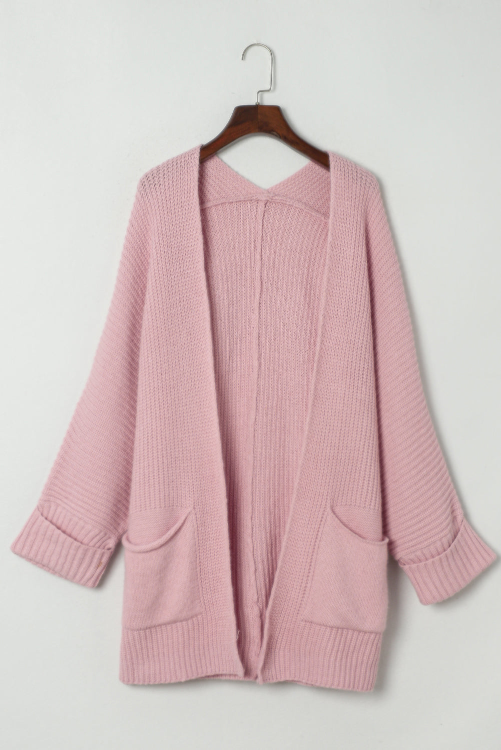 Oversized Fold-Over Sleeve Cozy Knit Cardigan
