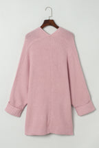 Oversized Fold-Over Sleeve Cozy Knit Cardigan