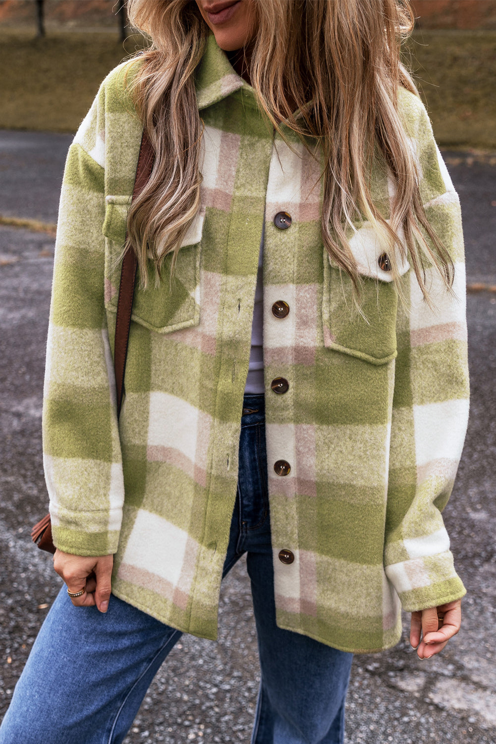 Sage Green Plaid Jacket