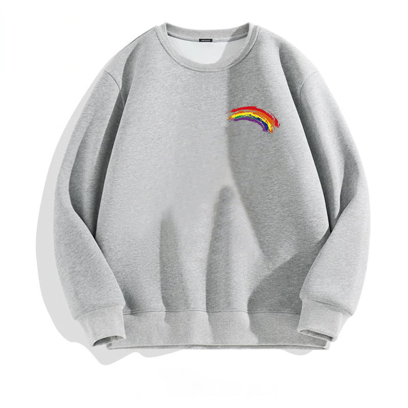 Rainbow Print Crewneck Sweater