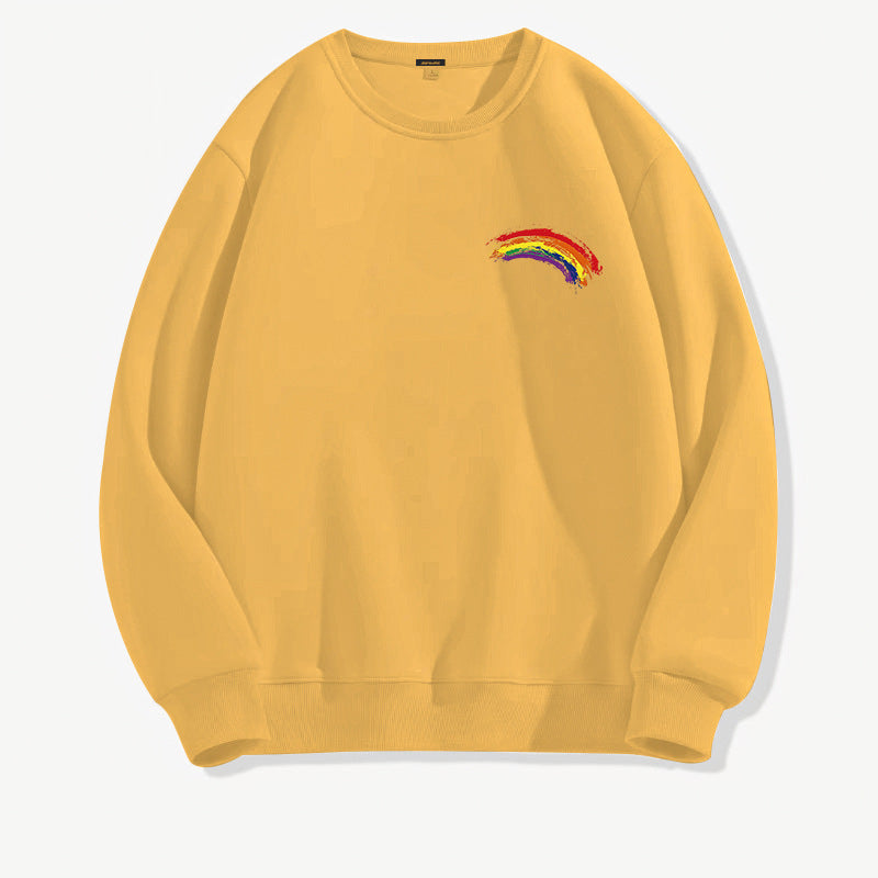 Rainbow Print Crewneck Sweater