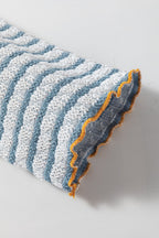 Textured Stripe Henley Long Sleeve