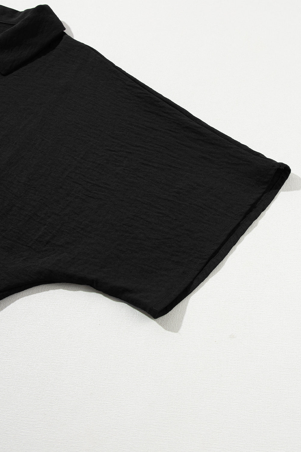 Black Half Button Collared Romper