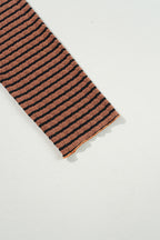 Textured Stripe Henley Long Sleeve