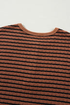 Textured Stripe Henley Long Sleeve