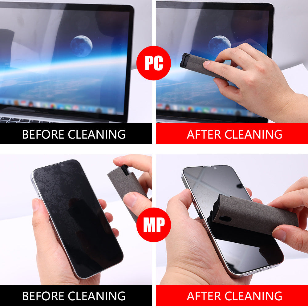 2-in-1 Screen Cleaner Spray Set – Portable Phone & Laptop Cleaning Tool