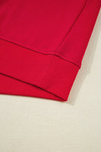 Varsity Striped Detail Crewneck Pullover Elastic Sweatpants 2pcs Outfit