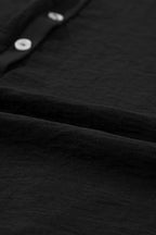 Black Half Button Collared Romper