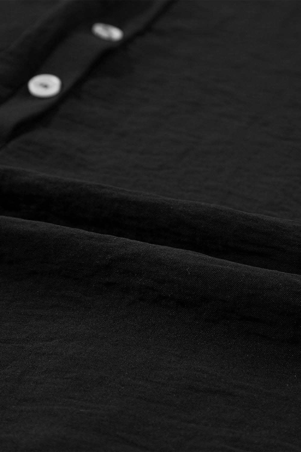 Black Half Button Collared Romper