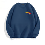 Rainbow Print Crewneck Sweater