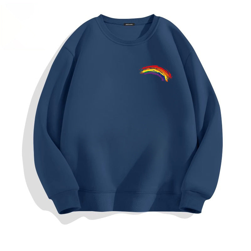 Rainbow Print Crewneck Sweater