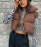 Women's Cropped Puffer Vest