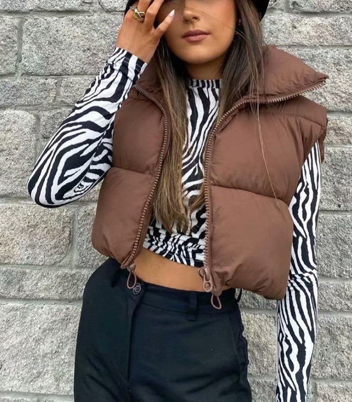 Women's Cropped Puffer Vest