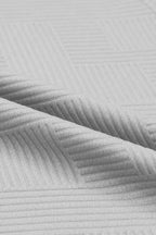 Navy Blue Textured Loose Fit T-Shirt + Pant Set