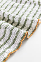 Textured Stripe Henley Long Sleeve