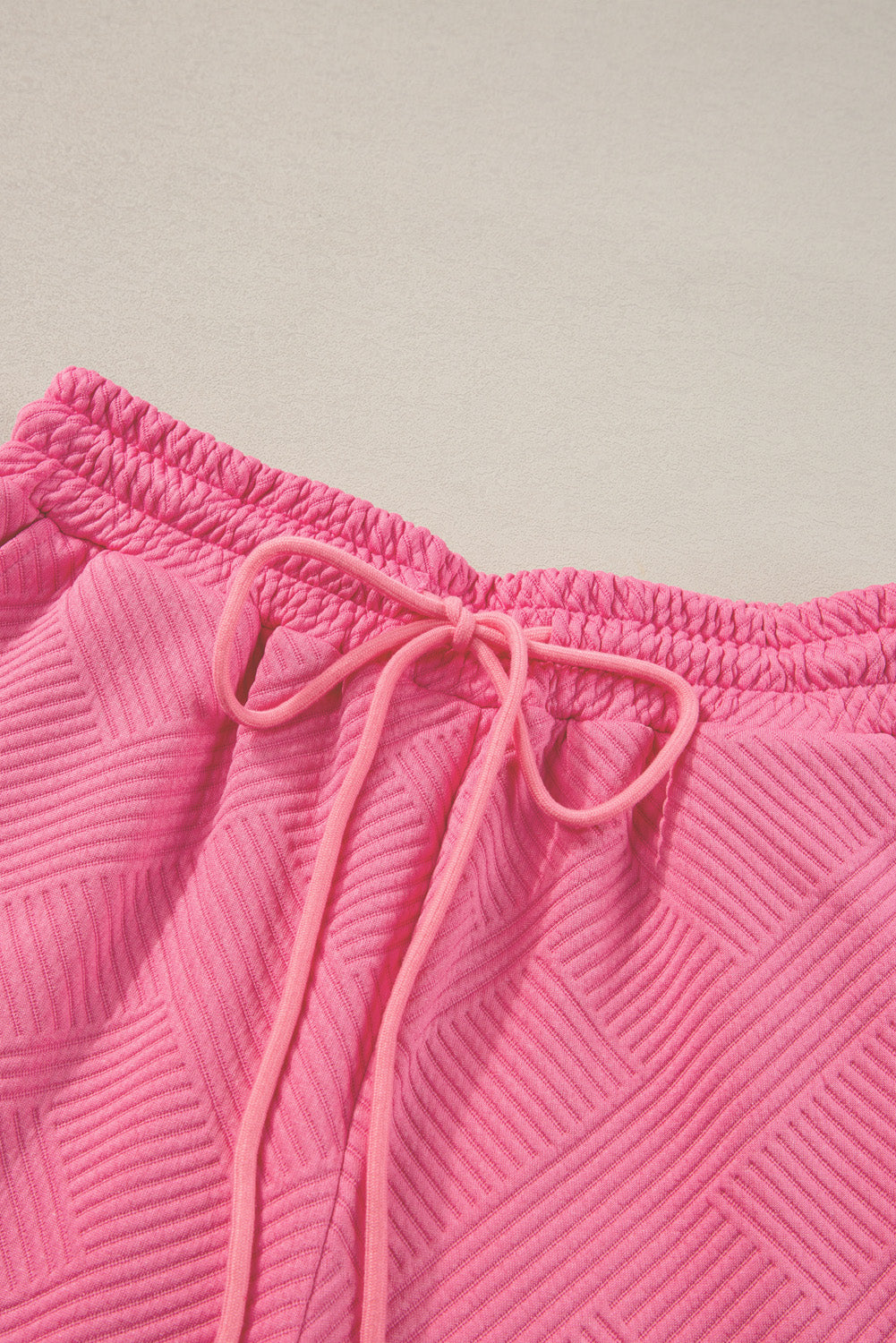 Navy Blue Textured Loose Fit T-Shirt + Pant Set