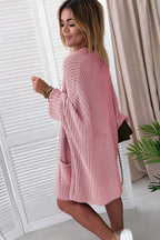 Oversized Fold-Over Sleeve Cozy Knit Cardigan