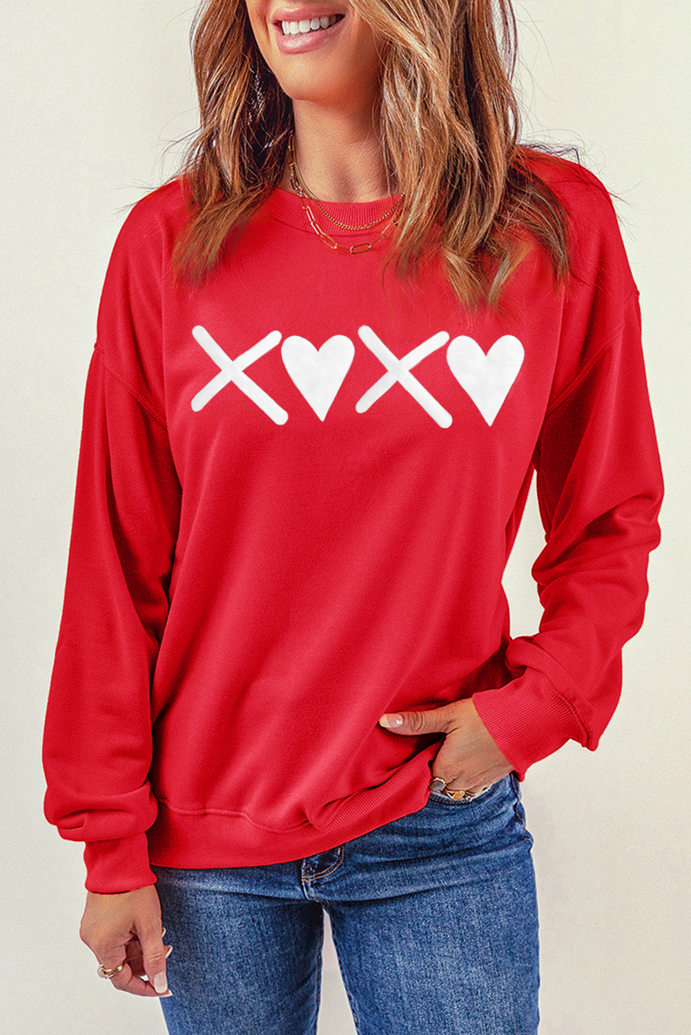 “XOXO Heart” Red Valentine Crewneck