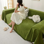 Update Sofa with Organic Couch Cover | Herringbone Chenille Tassels