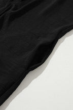 Black Half Button Collared Romper