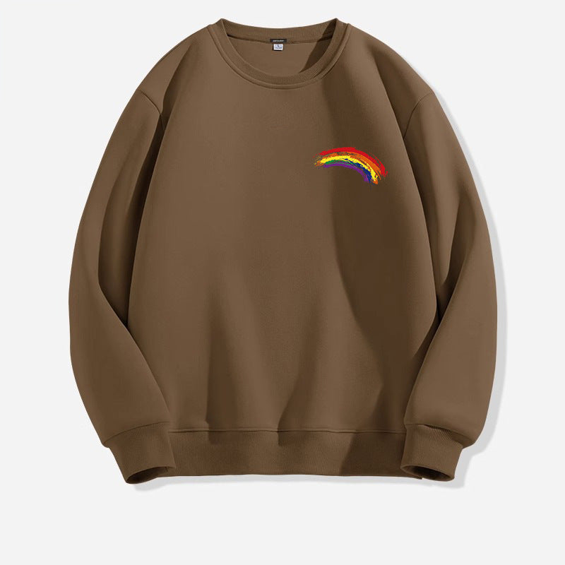 Rainbow Print Crewneck Sweater