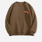 Rainbow Print Crewneck Sweater