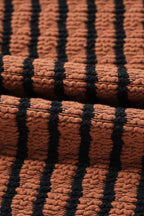 Textured Stripe Henley Long Sleeve